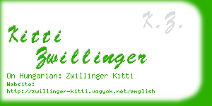 kitti zwillinger business card